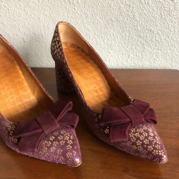 Chie Mihara Purple and Gold Heels 40 - Picture 8 of 12